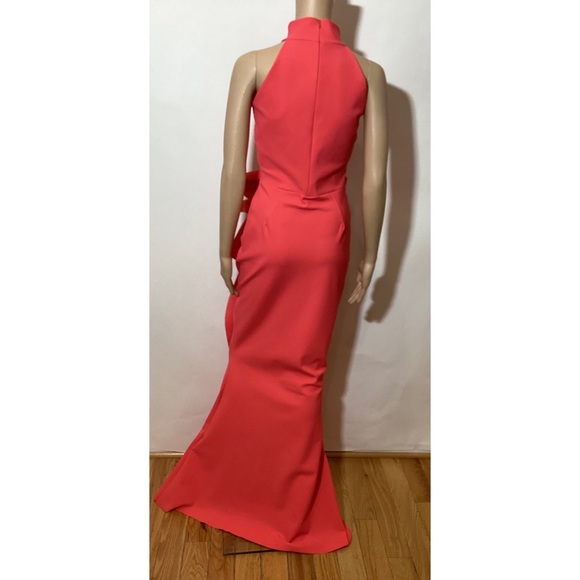 CHIARA BONI GUNDRUM RUFFLE GOWN SZ 8 / it 44 - Picture 5 of 8